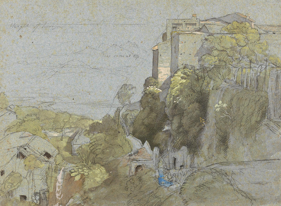 Italian Hill Town Painting by Samuel Palmer
