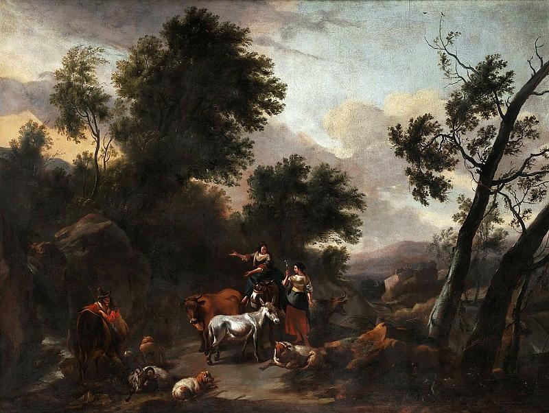 Italian landscape with shepherds Nicolaes Claes Pietersz Berchem ...