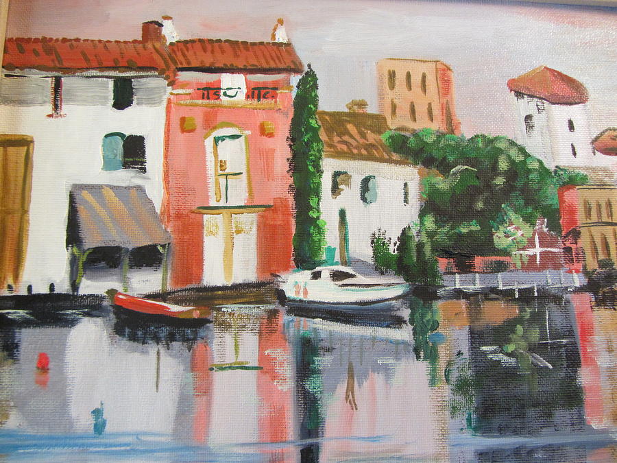 Italian Marina Painting by Dody Rogers