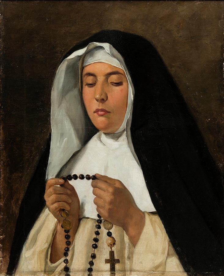 Italian Nun Painting by Celestial Images - Fine Art America