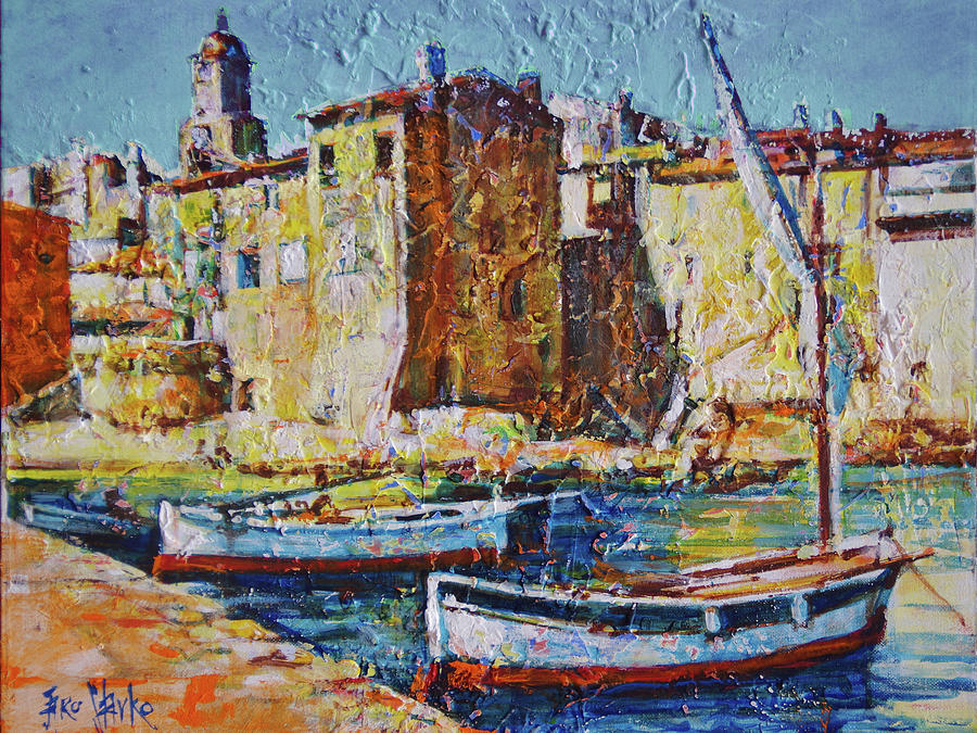 Italian Port Painting by Jaro Slavko - Fine Art America