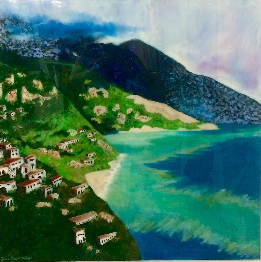 Landscape Painting - Italian Seaside by Jason Rosenstock Landscape Painting - Italian Seaside by Jason Rosenstock