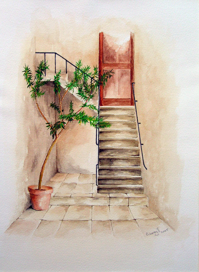 Italian Steps - 1 Painting by Alan Pickersgill