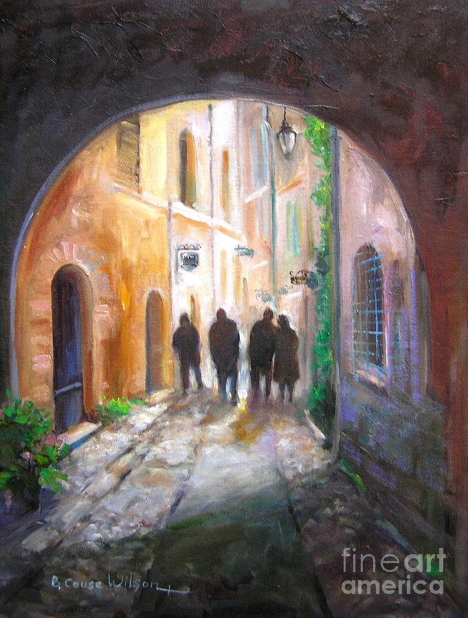 Italian Street Scene Painting by Barbara Couse Wilson