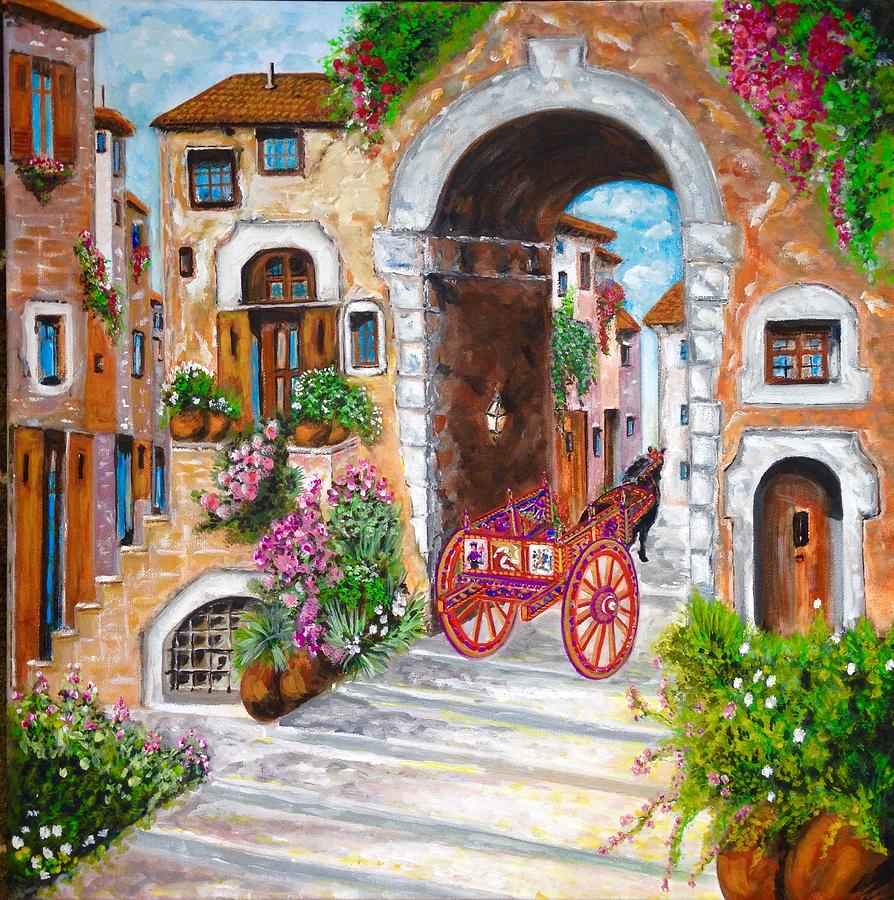 The Carretto In Sicily Painting