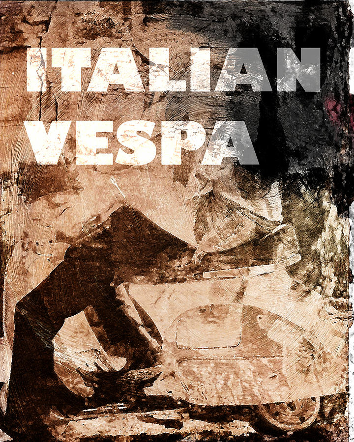 Italian Vespa Digital Art by Andrea Barbieri