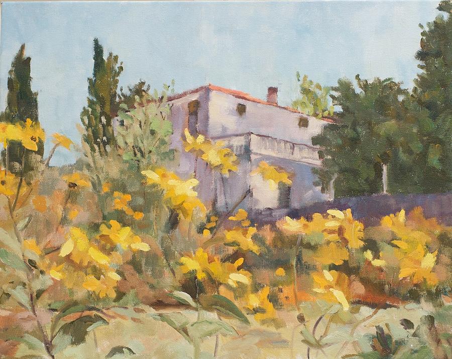 Landscape Painting - Italian Villa by Fay Terry