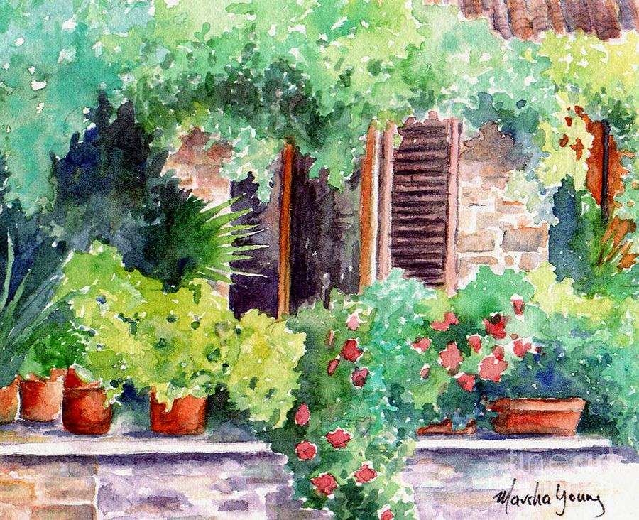 Italian Villa Painting by Marsha Young