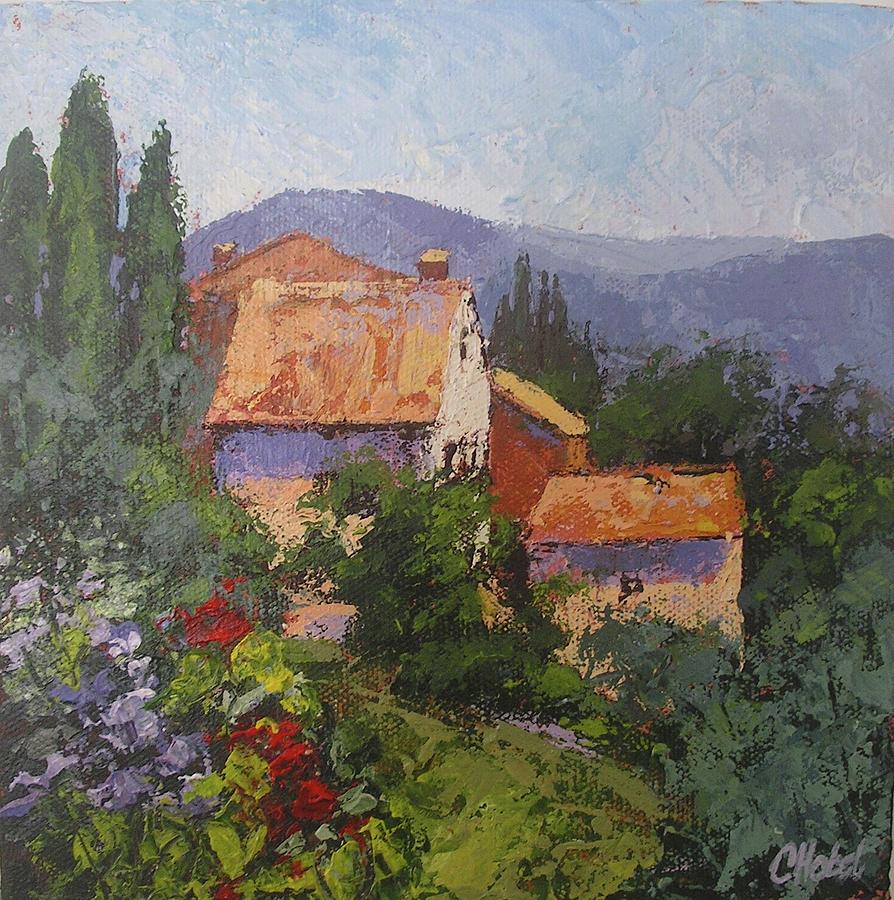 Italian Village Painting by Chris Hobel