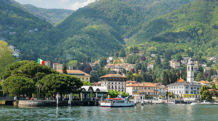 Italian village on Lake Como Photograph by Alexandre Rotenberg - Fine ...