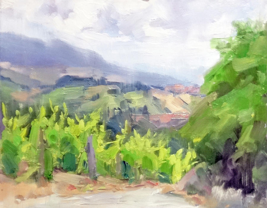 Italian Vineyard Painting by Becky Joy