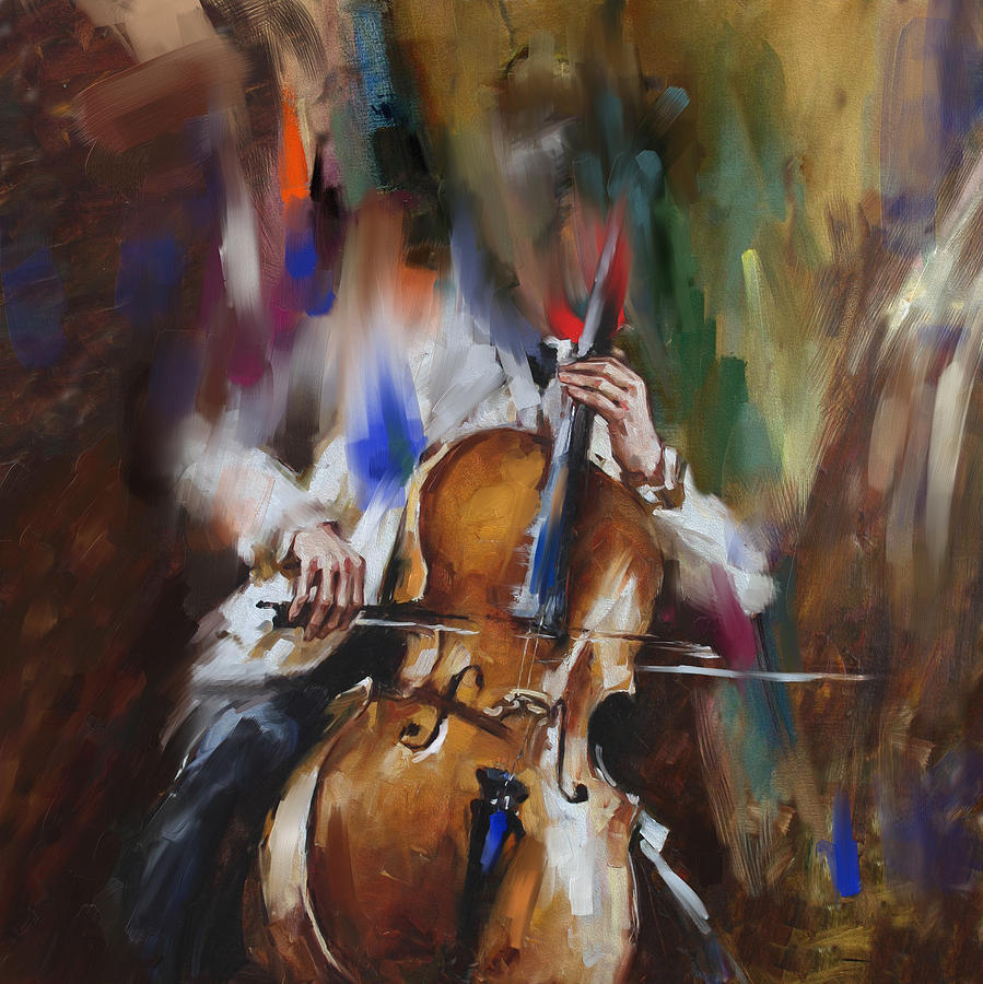 Italian Violin Player 173 1  Painting by Mawra Tahreem