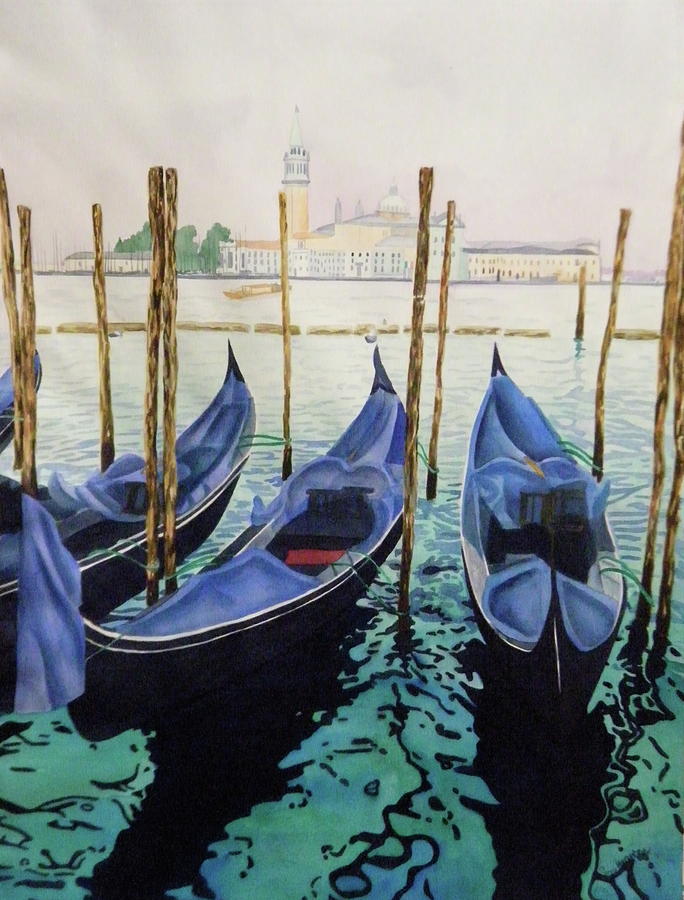 Italian Waters  number two Painting by Terry Honstead
