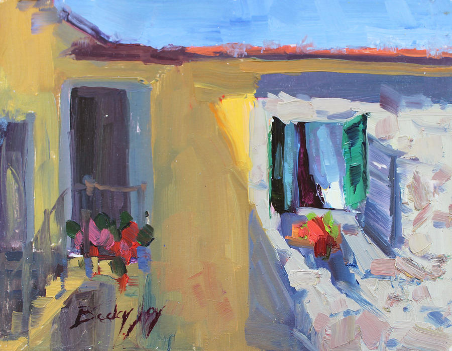 Italian Window Painting by Becky Joy