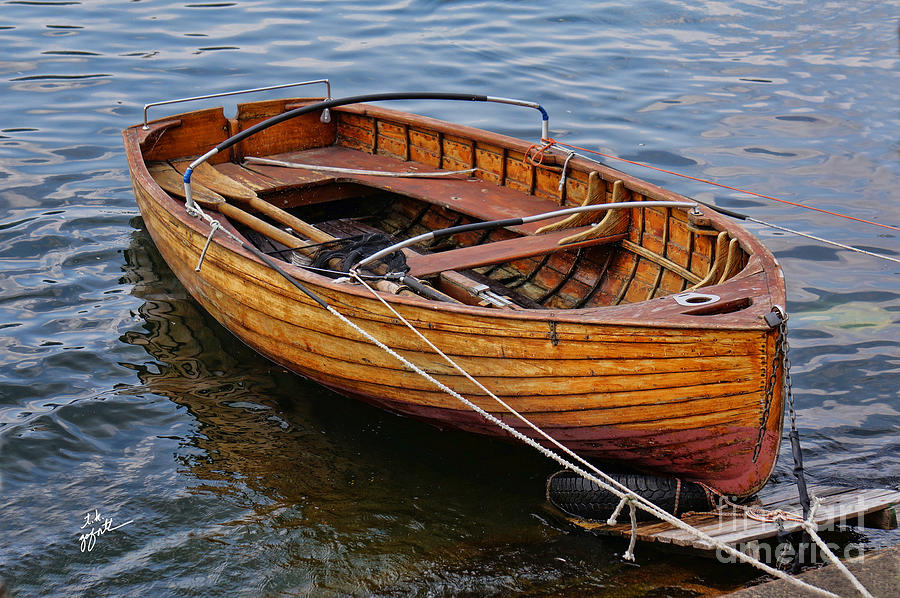 Italian Wooden Dinghy Photograph by TK Goforth