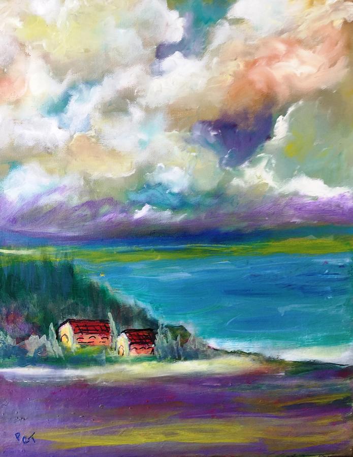 Cottage Painting - Italy Big Lakes Mountain County by Patricia Clark Taylor