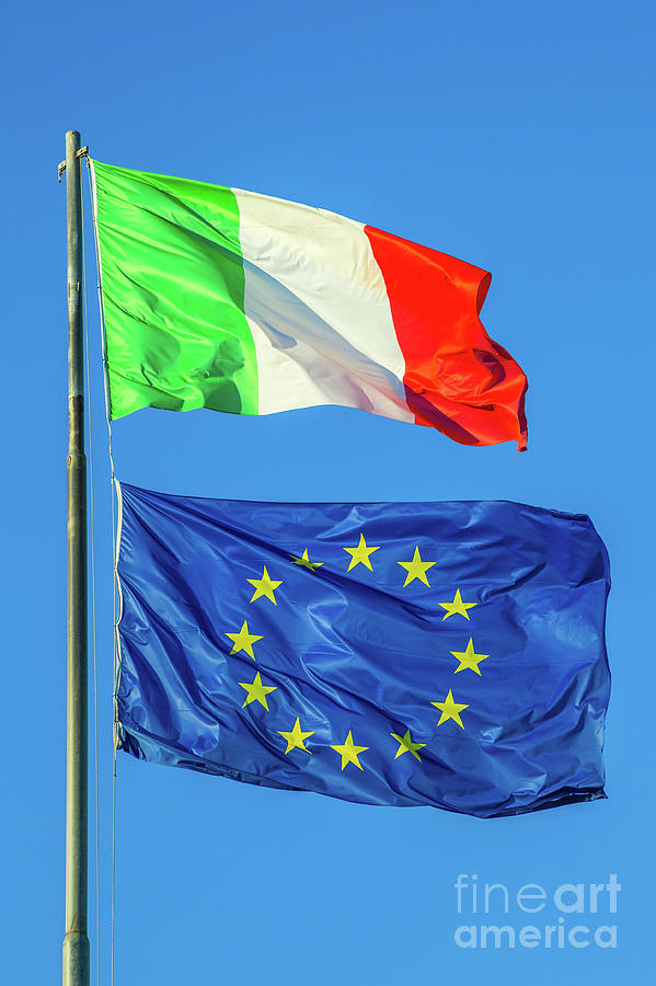 Italy Europe flag Photograph by Benny Marty