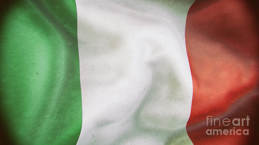 Italy Flag 3d Rendering Digital Art