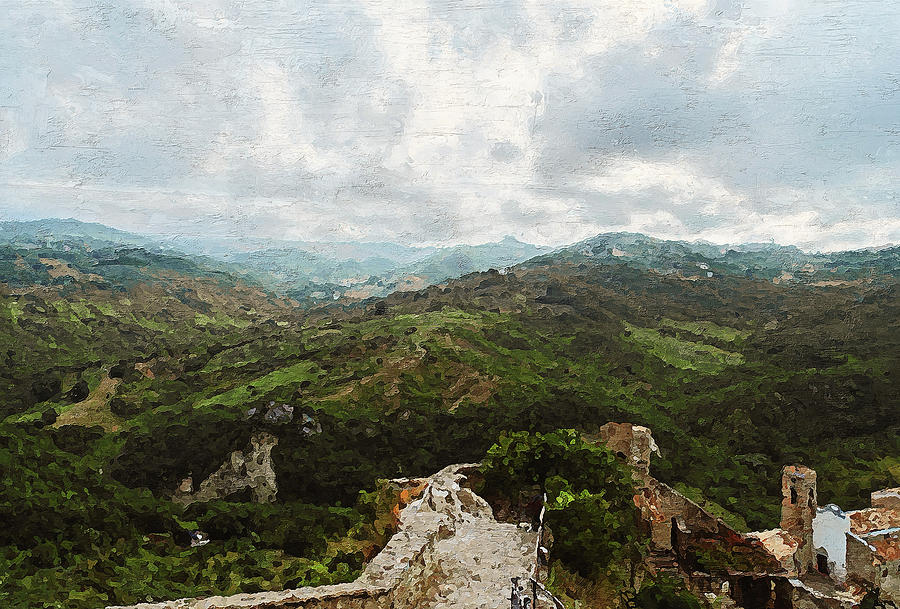 Italy, panoramas from Abruzzo - 04 Painting by AM FineArtPrints