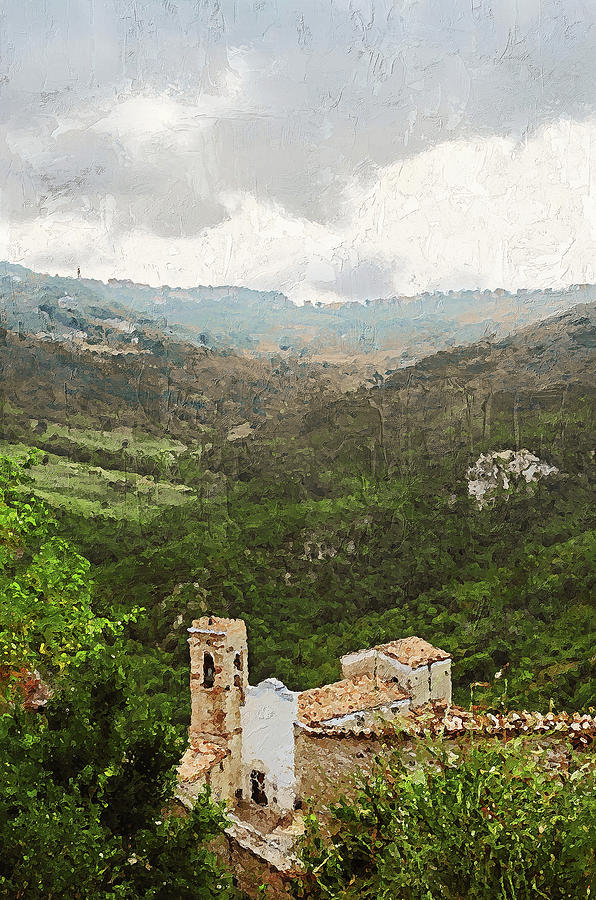 Italy, panoramas from Abruzzo - 05 Painting by AM FineArtPrints