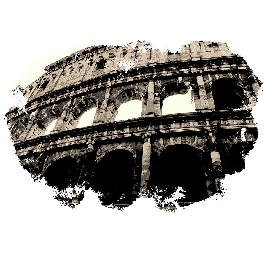Italy - Roman Colosseum Painting by AM FineArtPrints