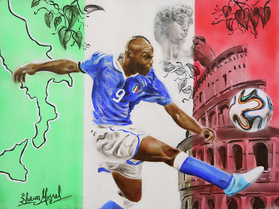 Soccer Painting - Italy by Shawn Morrel
