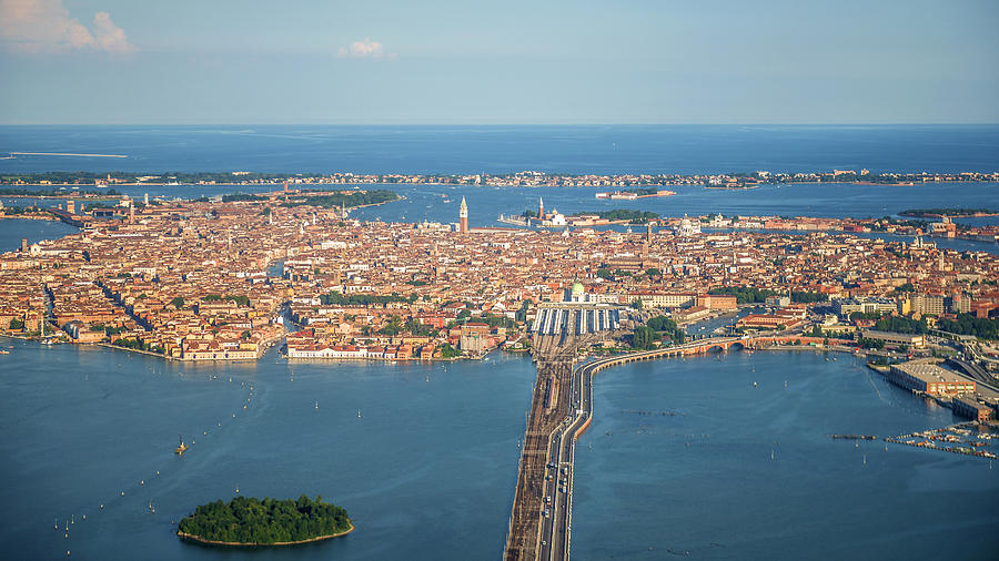 Architecture Photograph - Italy Venice Aerial view of Venice by Eduardo Huelin