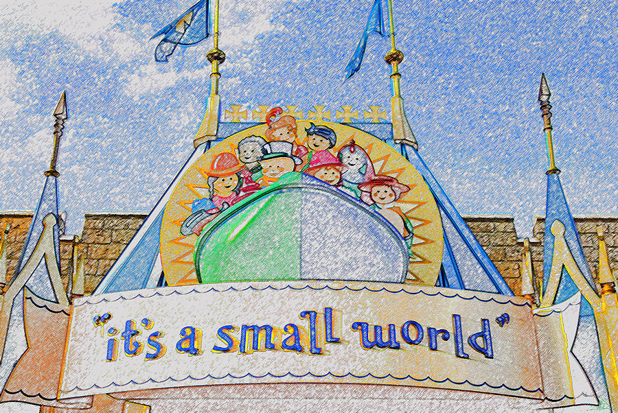 Its a Small World entrance original work Painting by David Lee Thompson