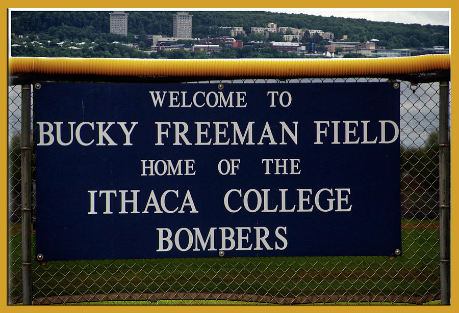 Ithaca College New York Bucky Freeman Field Bombers Signage Photograph by Thomas Woolworth