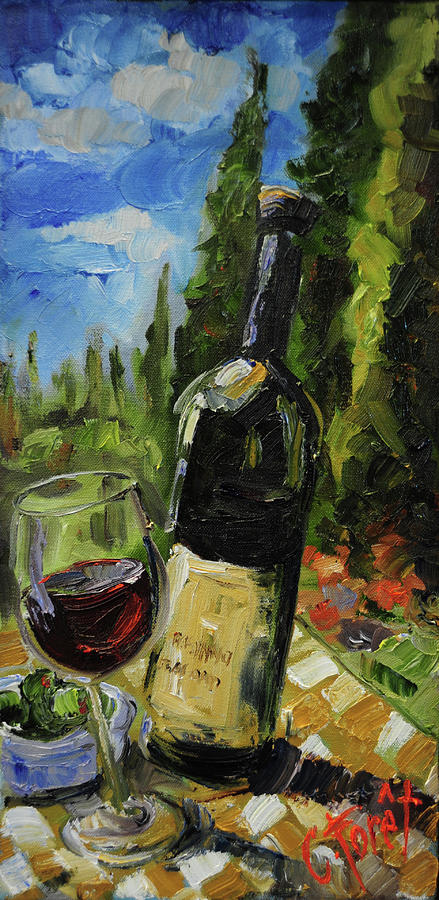 Itialian Picnic Painting by Carole Foret
