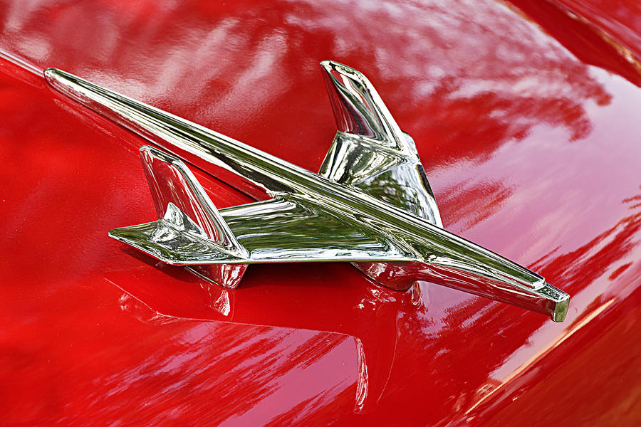 It's a Bird It's a Plane -- 1955 Chevy Bel Air Hood Ornament at Paso Robles  Car Show, California by Darin Volpe