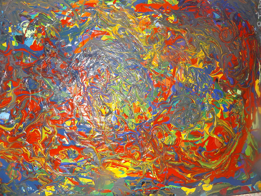 Abstract Painting - Its A Colorful World by Rob  Tudor