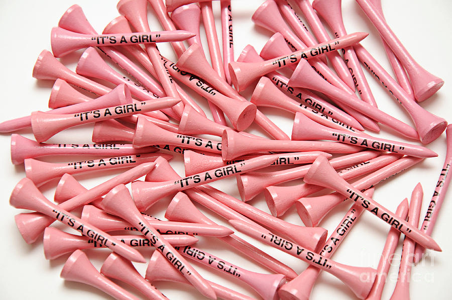 Its A Girl Golf Tees Photograph by Andee Design
