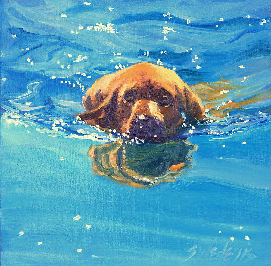 Dog Painting - Its A Good Day by Sheila Wedegis
