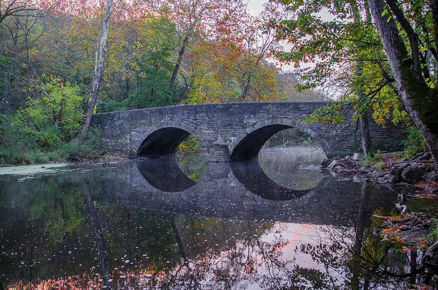 Its Autumn at the Bells Mill Road Bridge Photograph by Bill Cannon