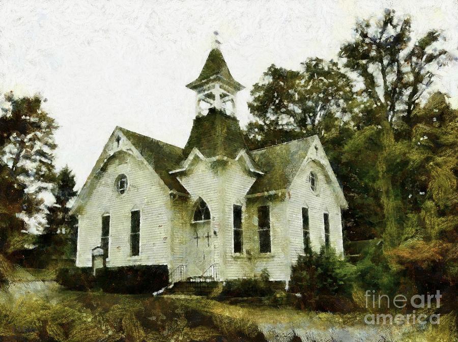 Its been too long - Old Country Church Photograph by Janine Riley