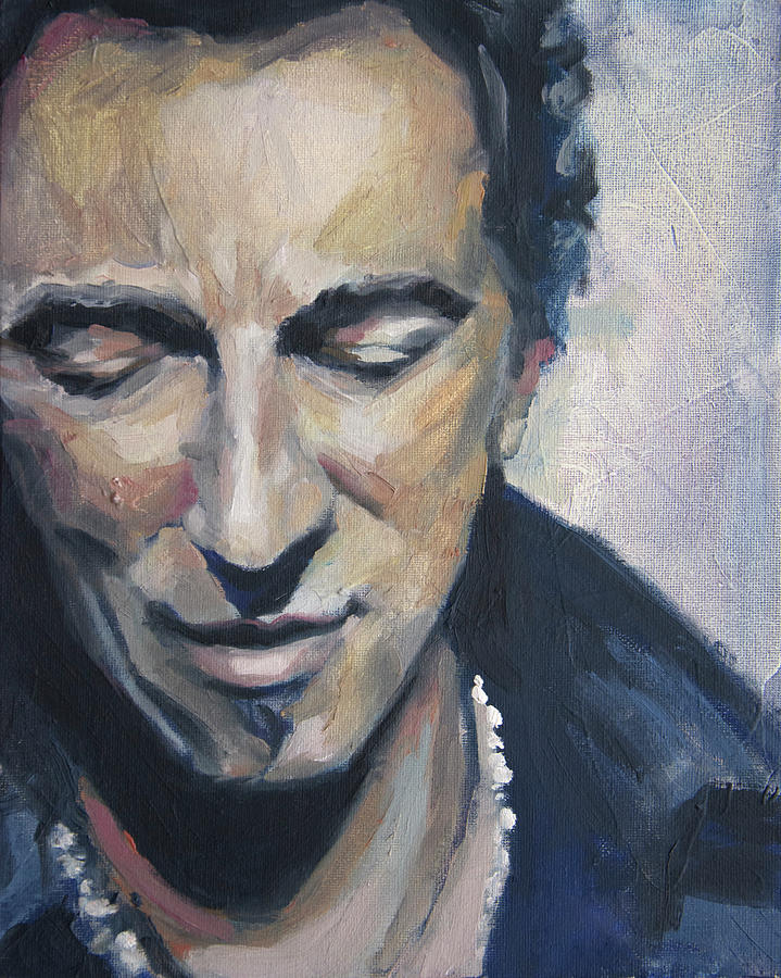 It's Boss Time II - Bruce Springsteen Portrait Painting by Khairzul MG