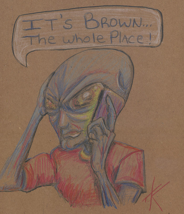 Its Brown Drawing by Similar Alien