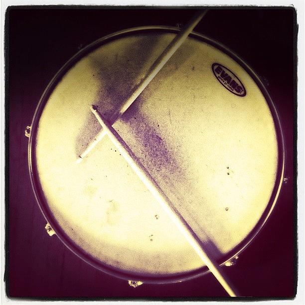 Music Photograph - Its Drum Oclock! -- Laying Down by Stone Grether