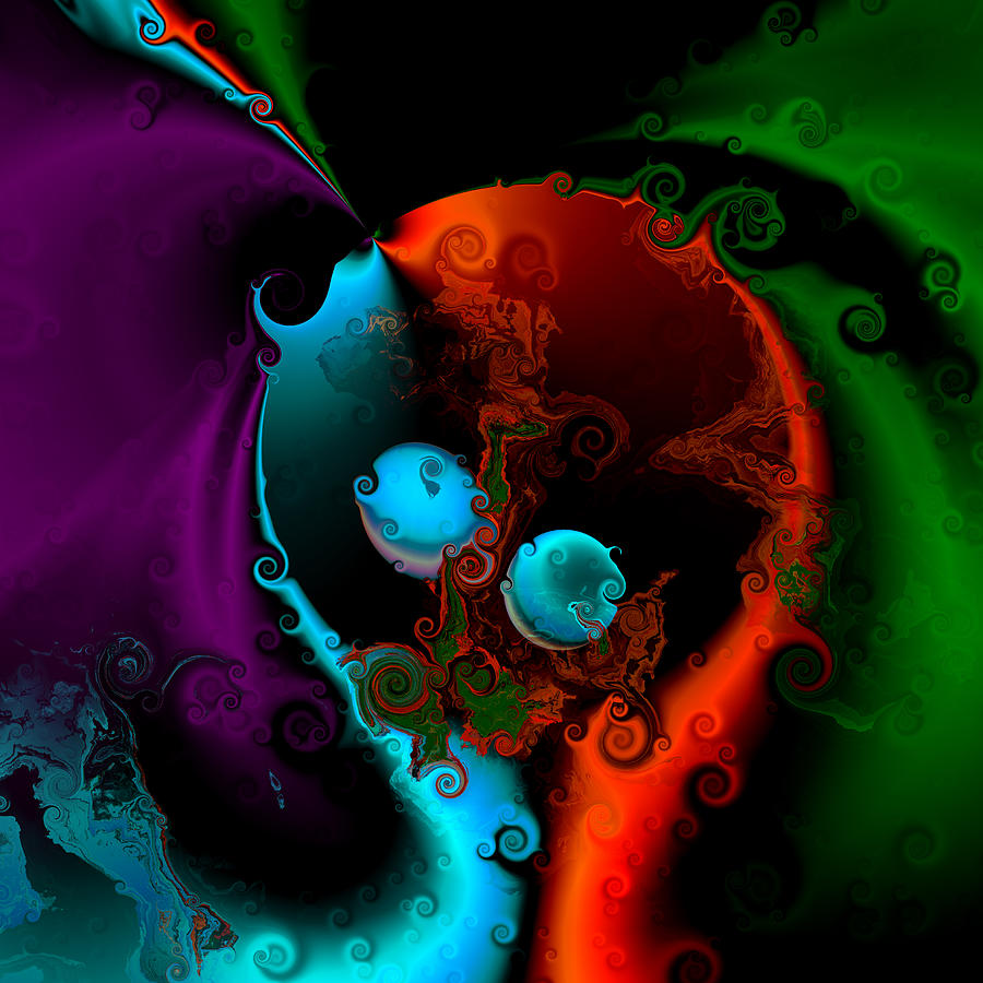 Abstract Digital Art - Its going to be twins by Claude McCoy