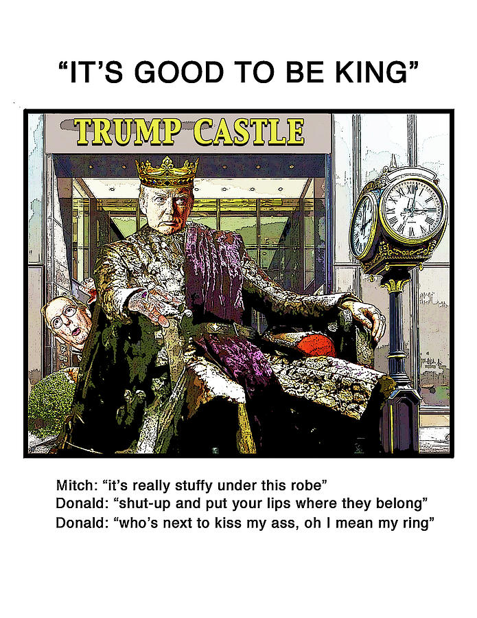 Donald Trump Digital Art - Its Good to be King by Joe  Palermo