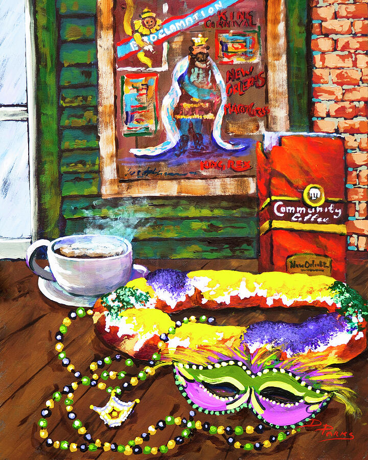 New Orleans Painting - Its Mardi Gras Time by Dianne Parks