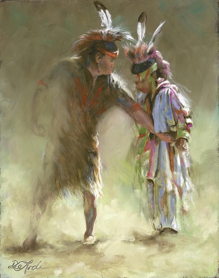 Indians Painting - Its More Than Just the Footwork by Mia DeLode
