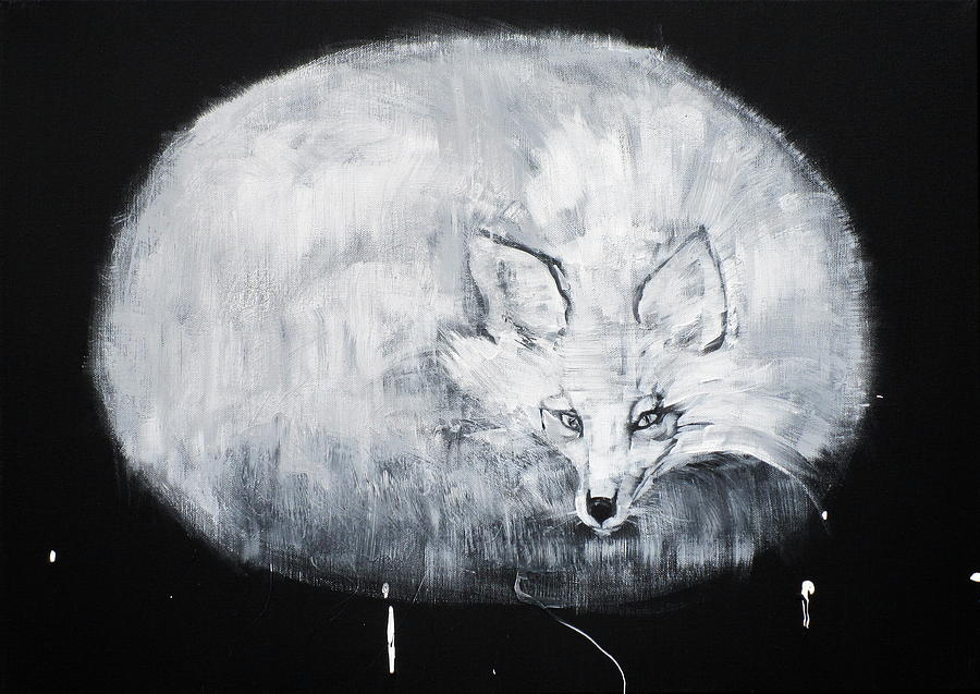 ITS OWN DELIGHT #fox Painting by Fabrizio Cassetta