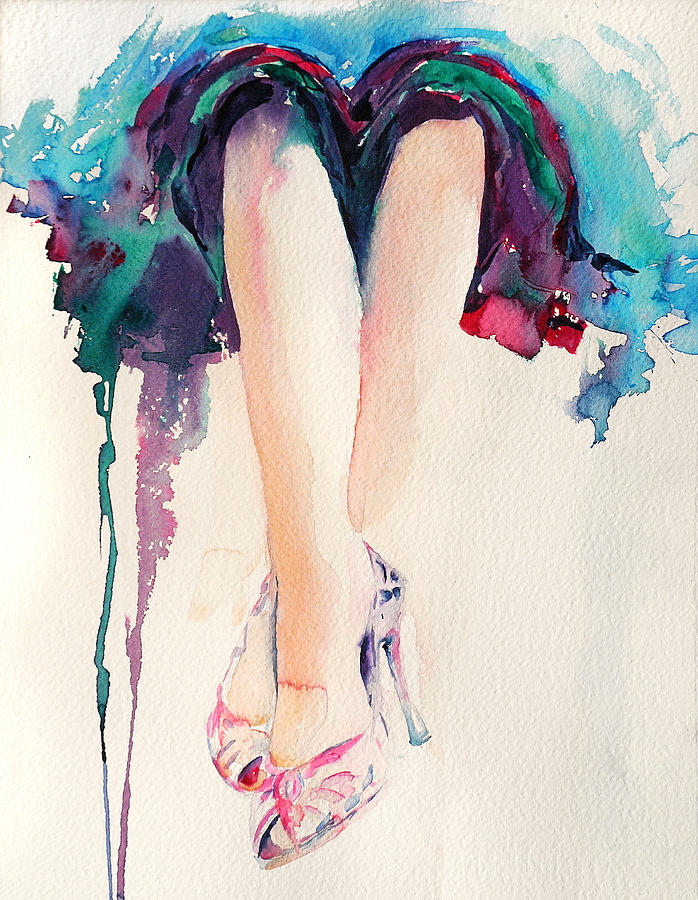 Legs Painting - Its Party TIme by Stephie Butler