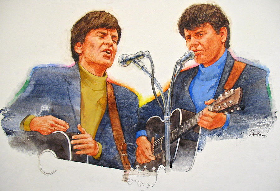 Its Rock And Roll 4  - Everly Brothers Painting by Cliff Spohn