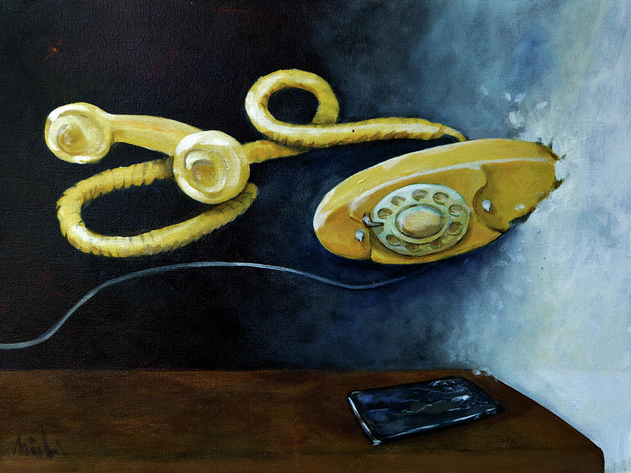 Its Still Life with Technological Hang Ups Painting by Pic Michel