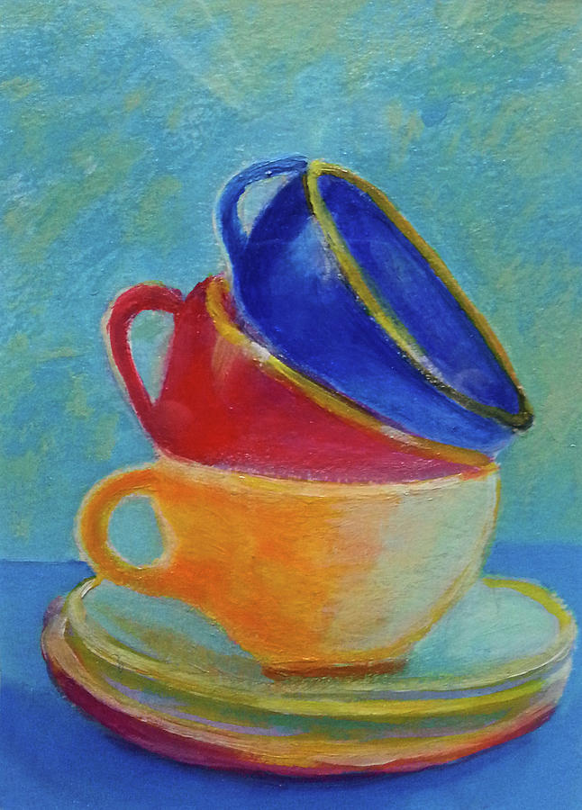 Its Tea Time Painting by Florentina Maria Popescu