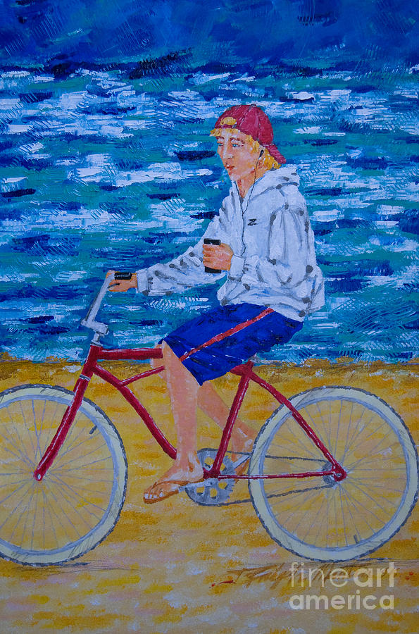 iTunes And Beach Cruising Painting by Art Mantia