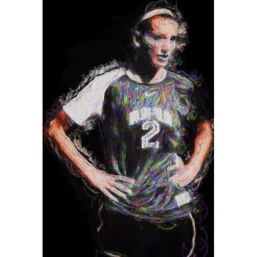 Athlete Photograph - @iupui #soccer #futbol #painting by David Haskett II